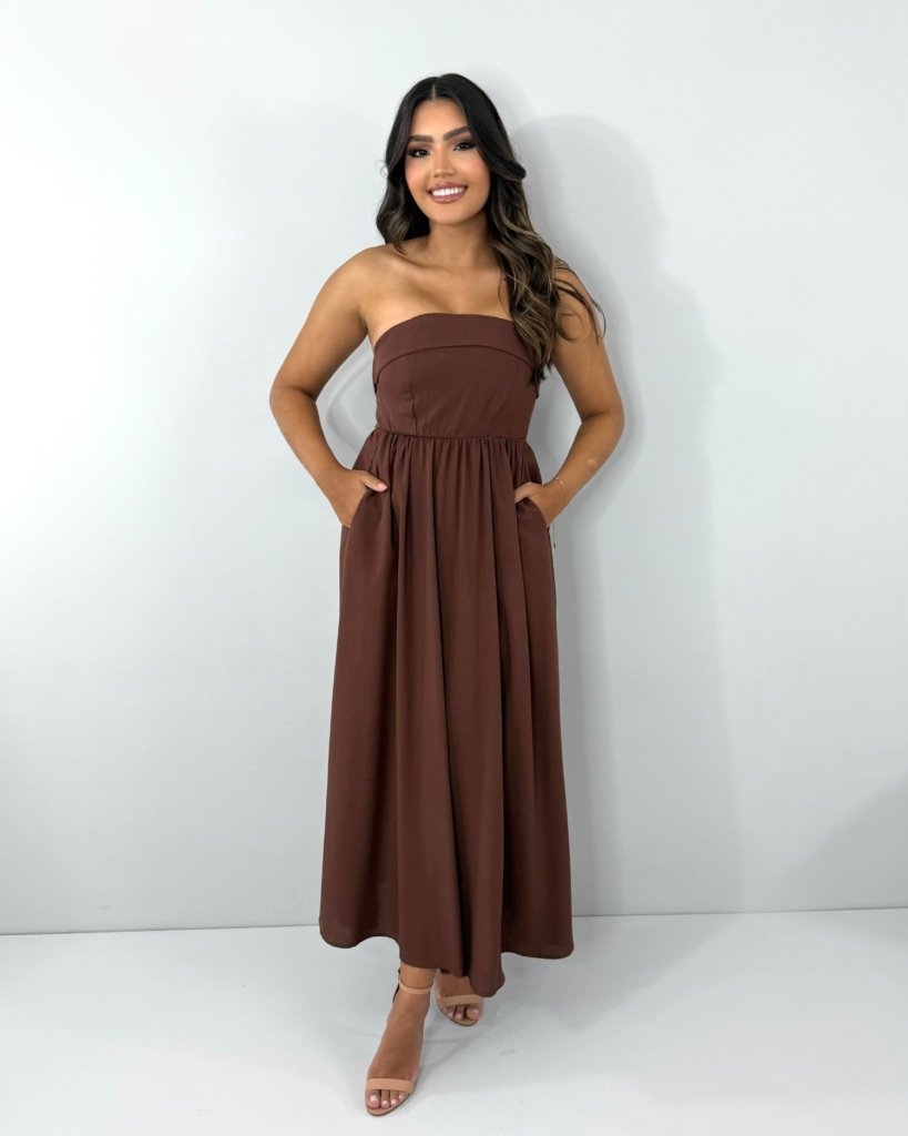 Vestido Perla - Marrom