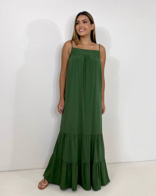 Vestido Márcia - Verde Militar - Imagem 3