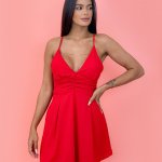 Vestido Nádia em Duna - Vermelho