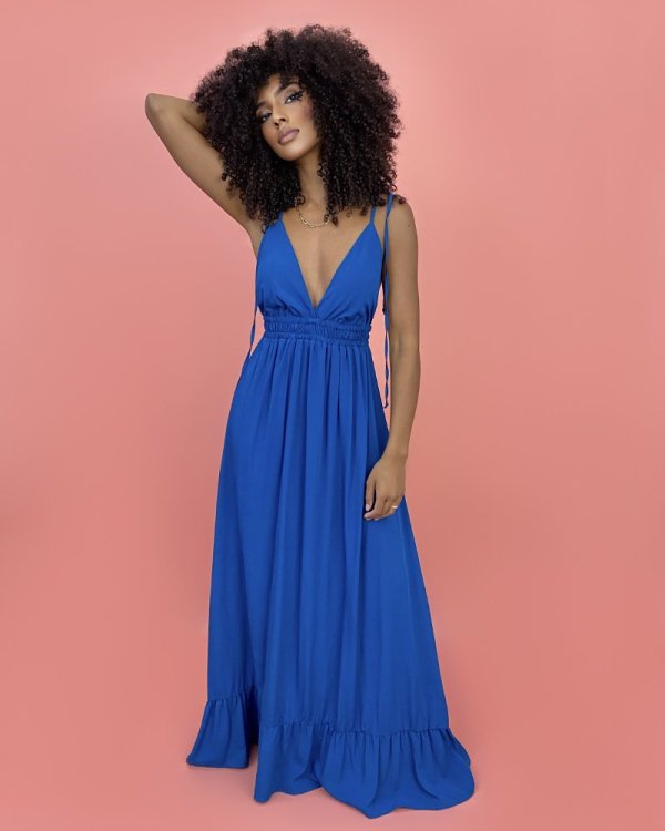 Vestido Valentina Longo - Azul Petróleo - Imagem 2