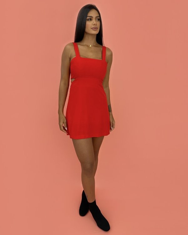 Vestido Lisa - Vermelho - Imagem 2