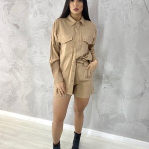 Conjunto Chemise e Short Celia - Nude - Image 1