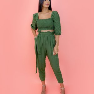 Calça Cíntia - Verde Militar - Image 1