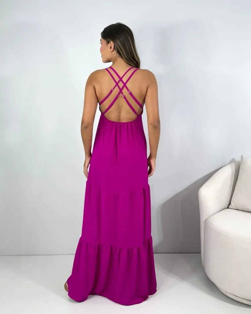 Vestido Noely - Fúcsia
