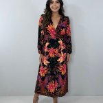 Vestido Clara - Floral Fundo Preto