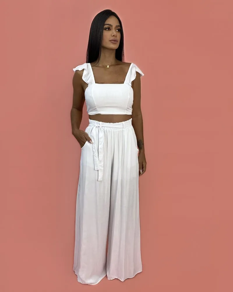 Calça Pantalona - Branco
