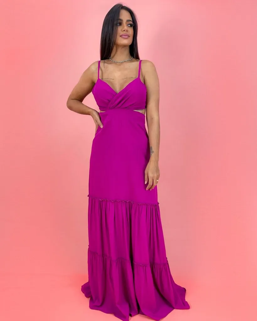 Vestido Laise - Fúcsia