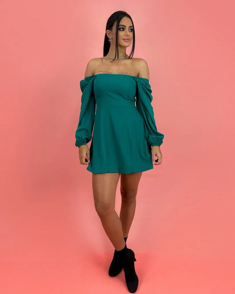Vestido Graziele - Verde Amazônia