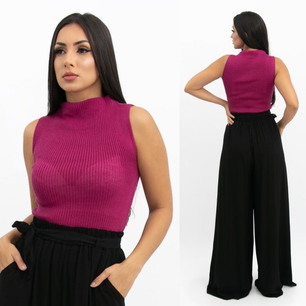 Blusa em Linha Mari - Fúcsia