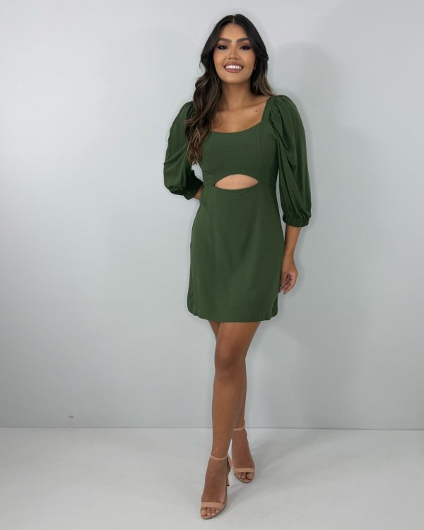 Vestido Yuna - Verde Militar - Imagem 3