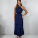 Vestido Estefane - Azul Marinho