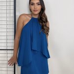 Vestido Tiffany - Azul Petróleo