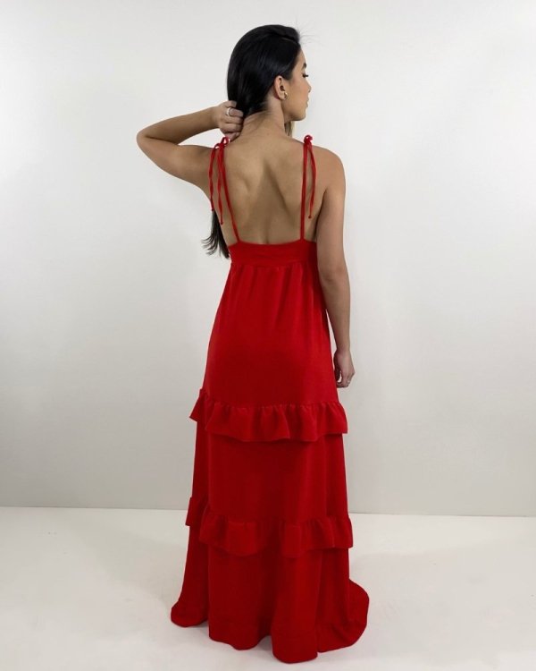 Vestido Elsa - Vermelho - Imagem 4