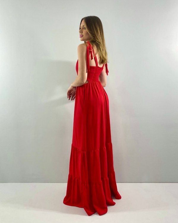 Vestido Pérola - Vermelho - Imagem 3