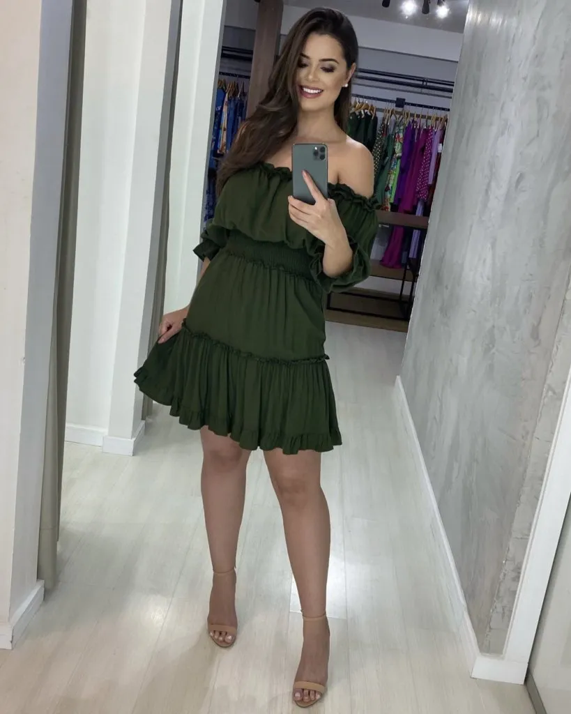 Vestido Jordana - Verde Militar