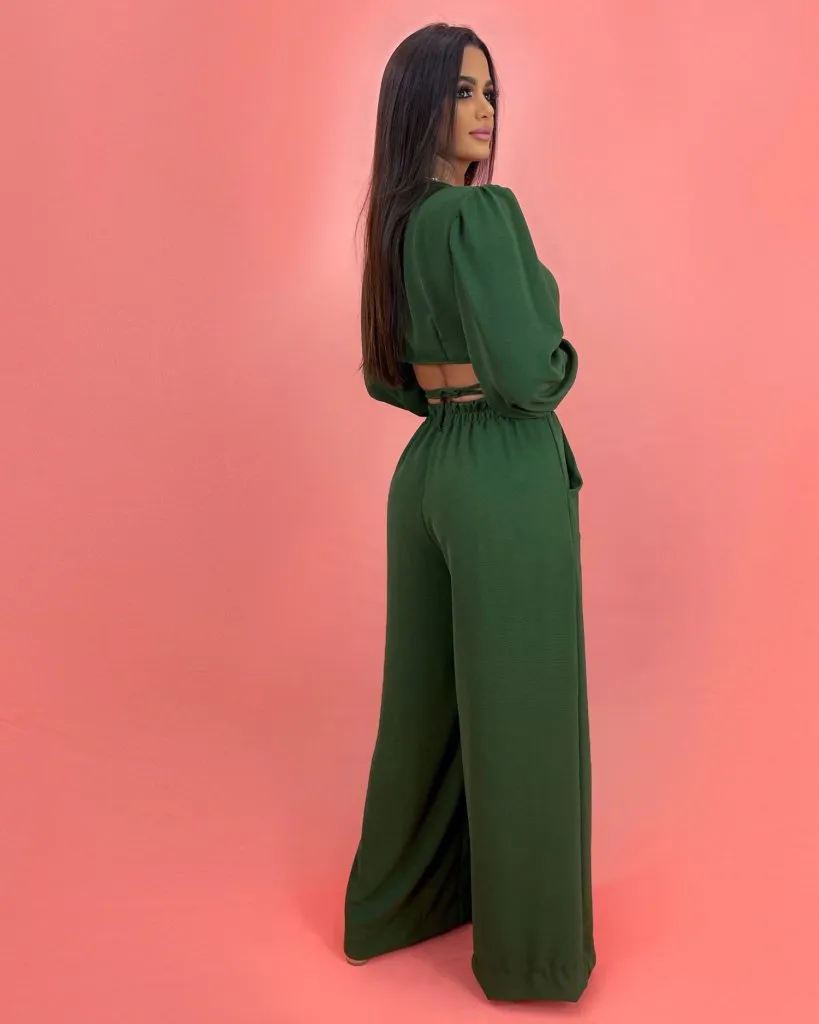 Cropped Simone - Verde Militar