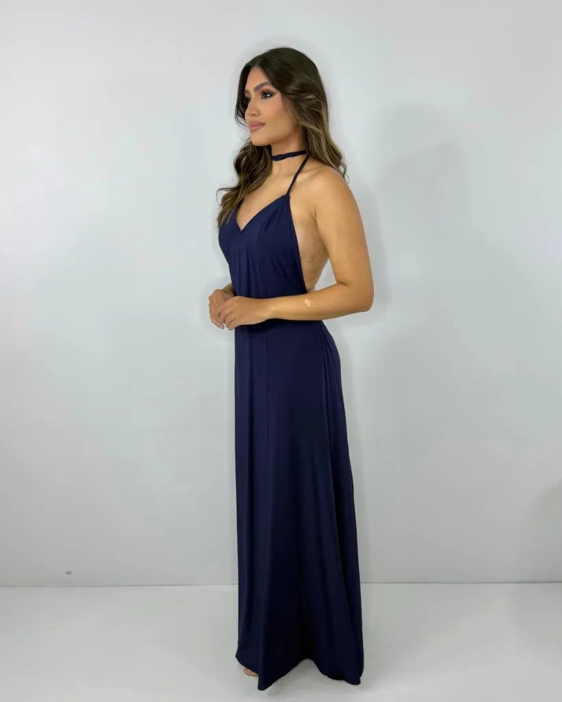 Vestido Victória - Azul Marinho, foto 5