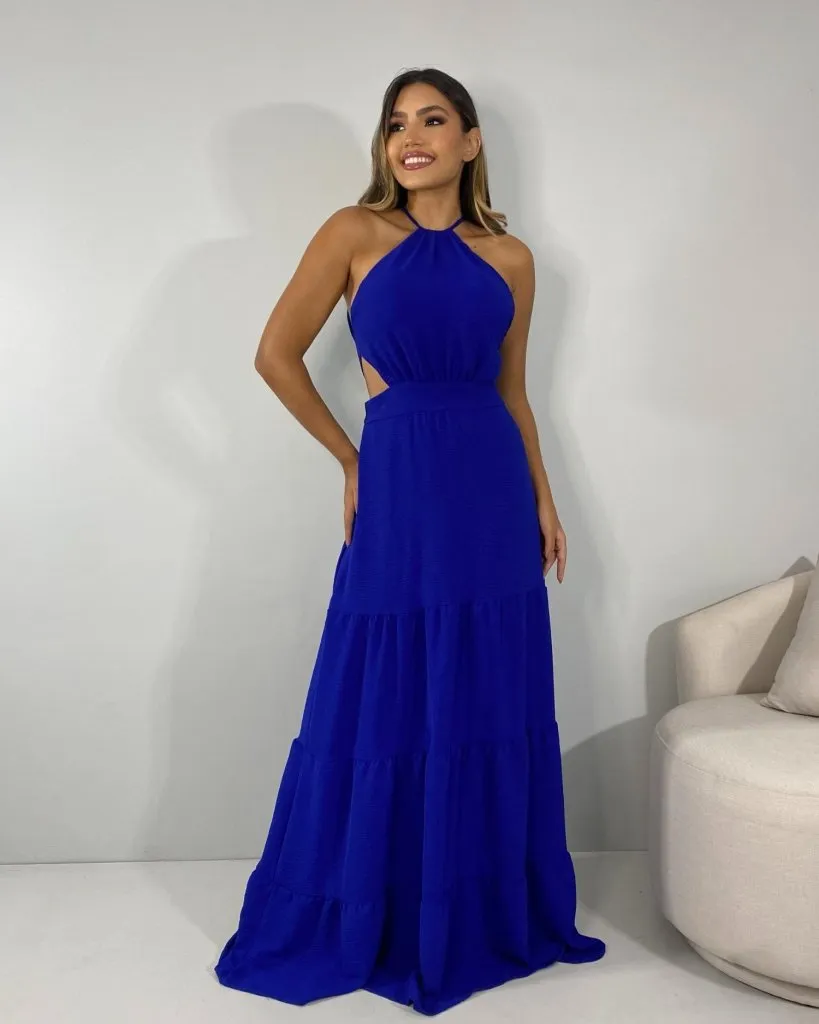 Vestido Estefane Longo - Azul Royal