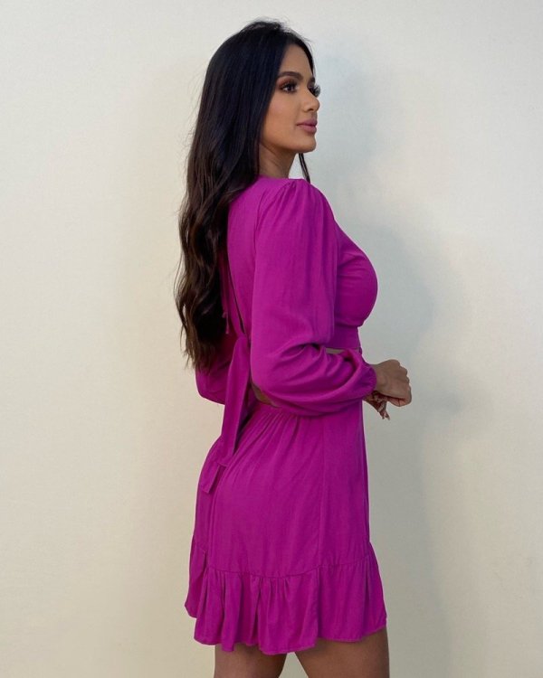 Vestido Cláudia - Fúcsia - Imagem 3