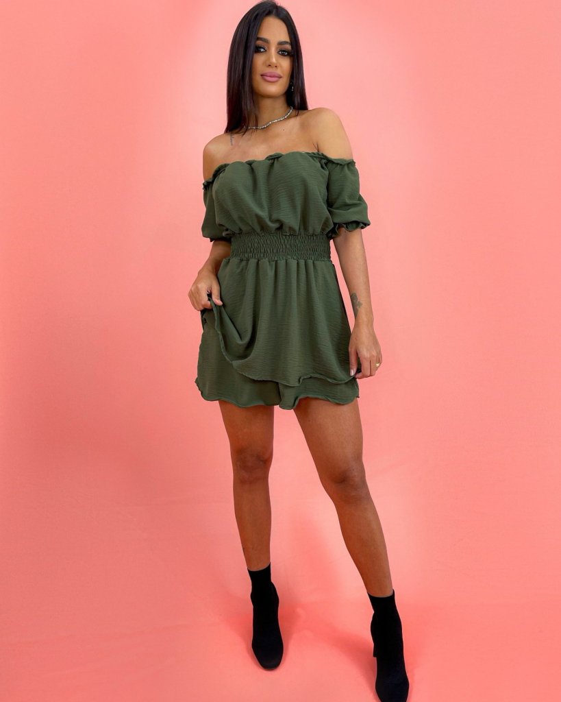 Macaquinho Alana - Verde Militar