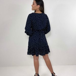 Vestido Lavínia - Poá Fundo Preto - Image 5