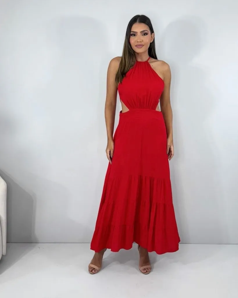 Vestido Estefane - Vermelho