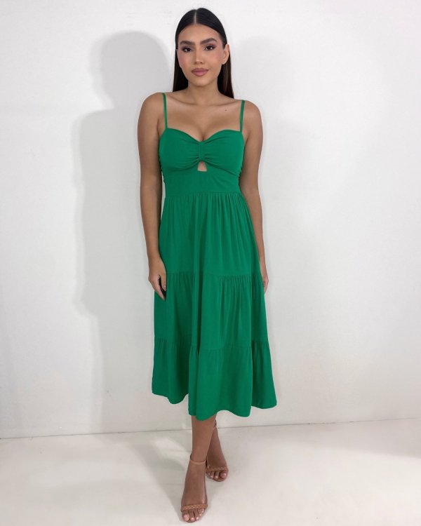Vestido Jéssica Midi - Verde Bandeira - Imagem 2