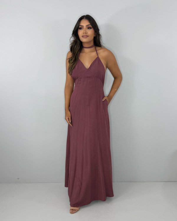 Vestido Victória - Marrom