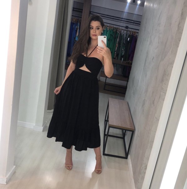 Saia Maria Eduarda - Preto
