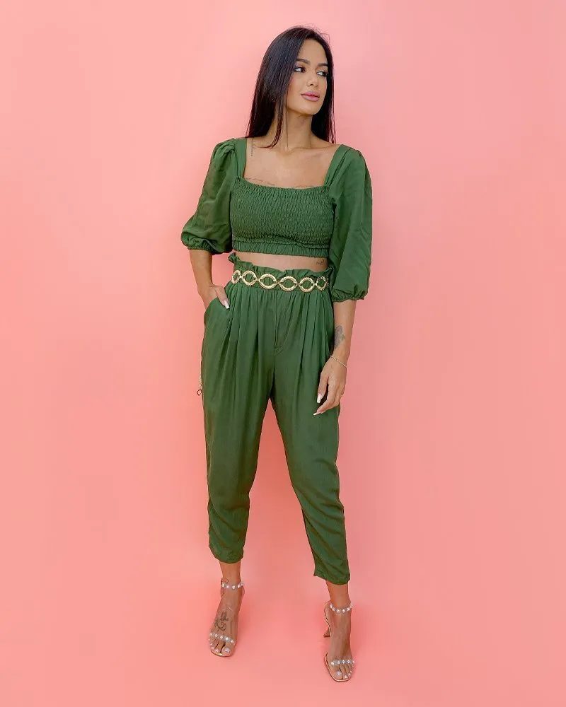 Cropped Cíntia - Verde Militar, foto 2