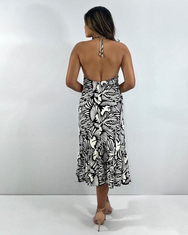 Vestido Safira - Estampado Fundo Preto - Imagem 5