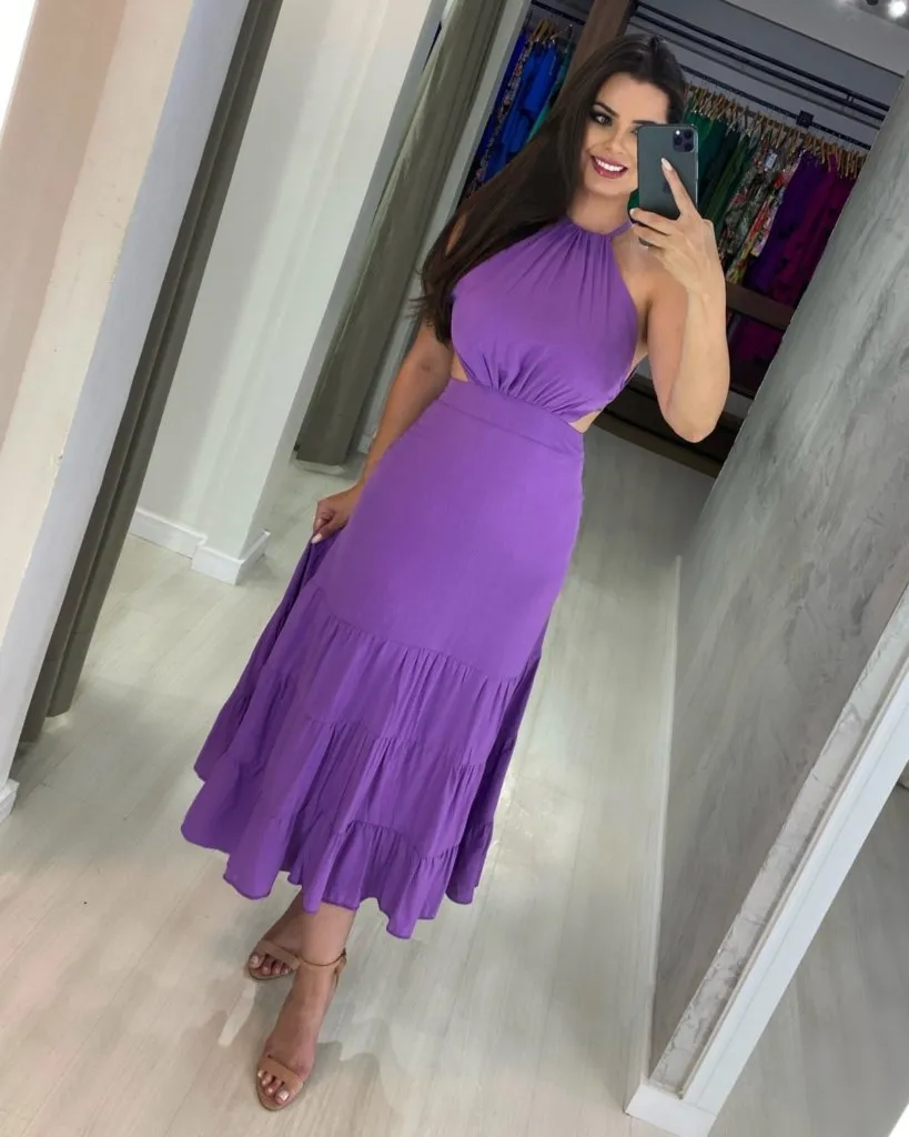 Vestido Estefane - Lilás