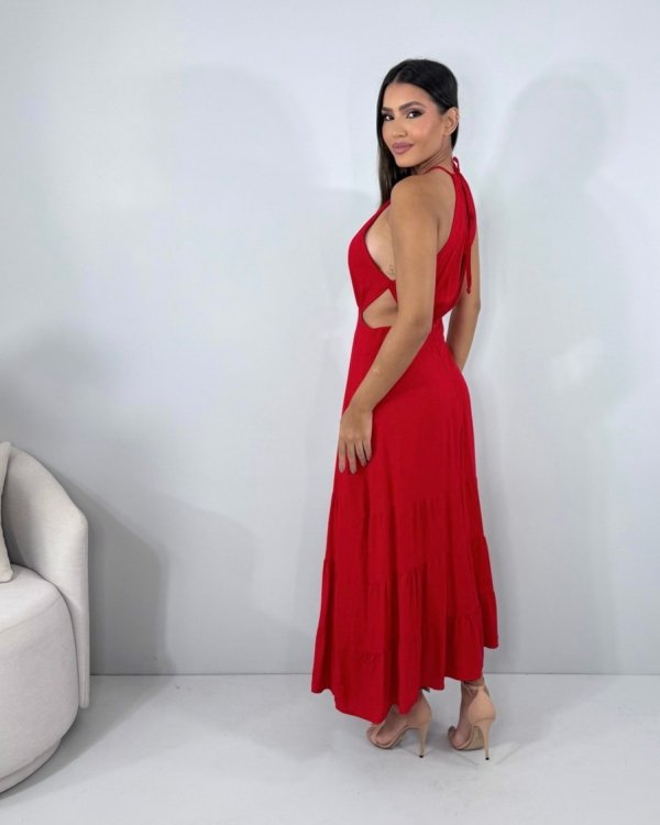Vestido Estefane - Vermelho - Imagem 3