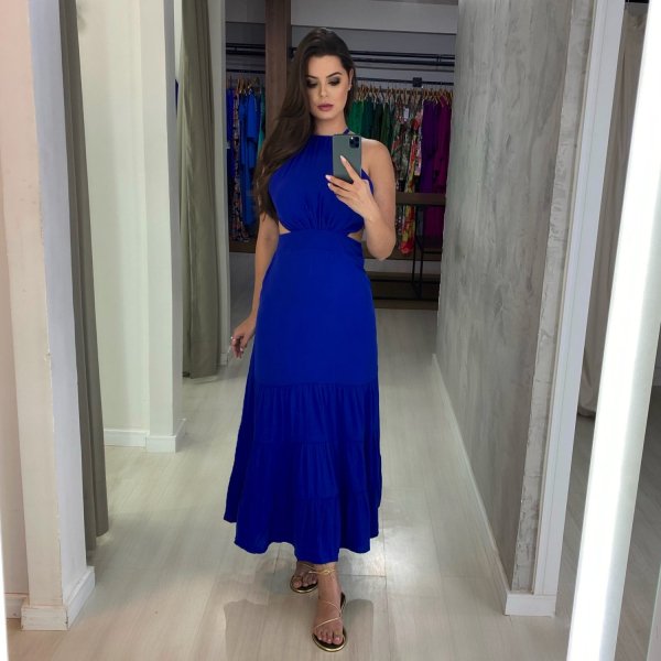 Vestido Estefane - Azul Royal - Imagem 2