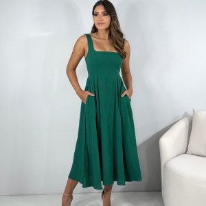 Vestido Samanta - Verde Amazônia - Image 1