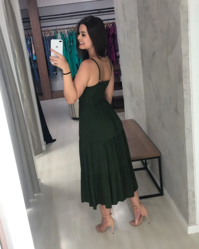 Vestido Jéssica Midi - Verde Militar, foto 3