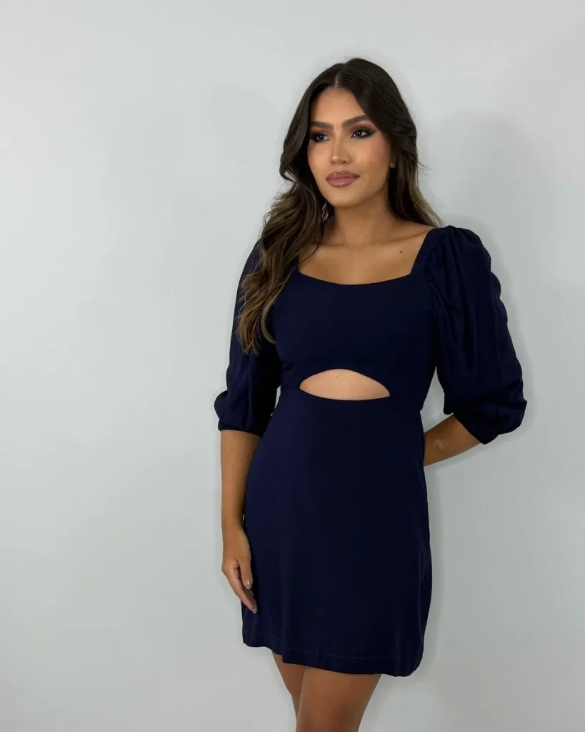 Vestido Yuna - Azul Marinho