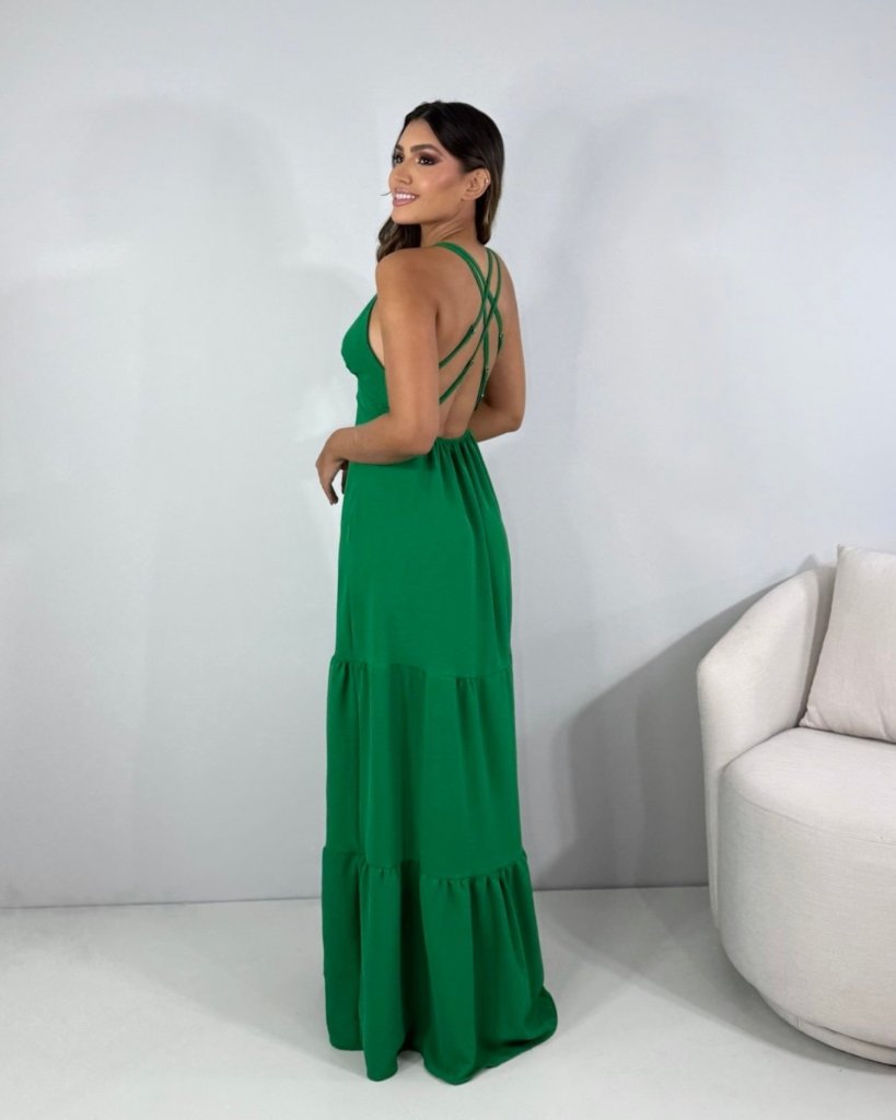 Vestido Noely - Verde Bandeira