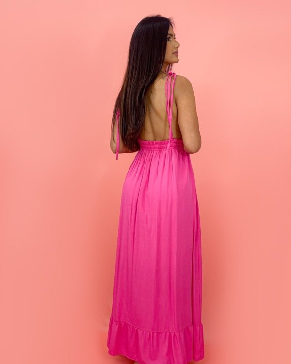 Vestido Valentina Longo - Rosa Chiclete - Imagem 2