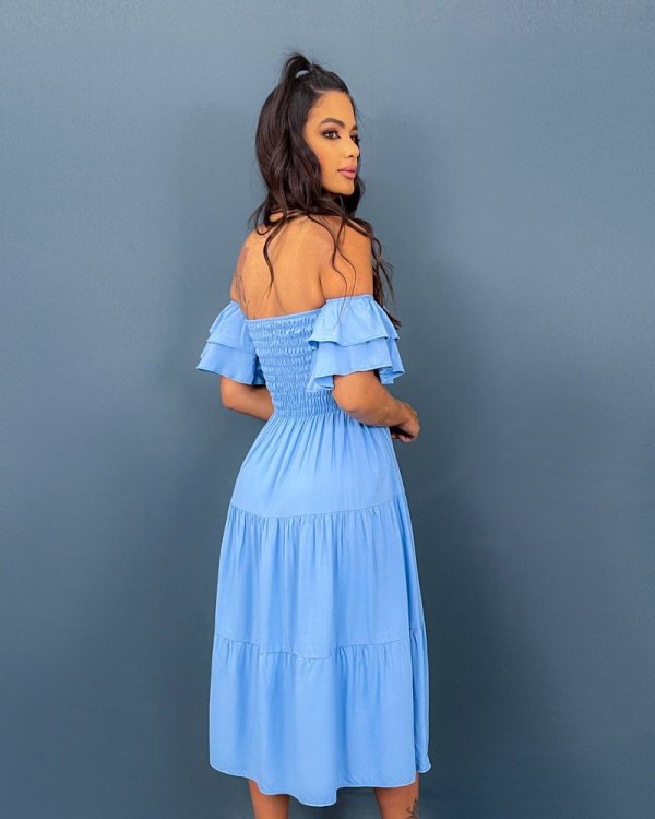 Vestido Ana Paula - Azul Claro - Imagem 2
