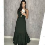 Vestido Jéssica Longo - Verde Militar