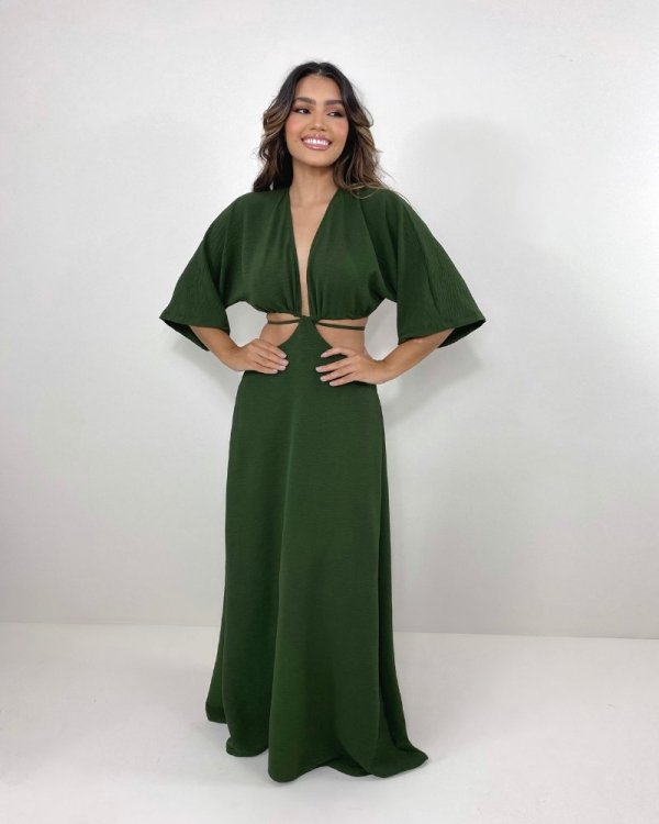 Vestido Cibele - Verde Militar - Imagem 7