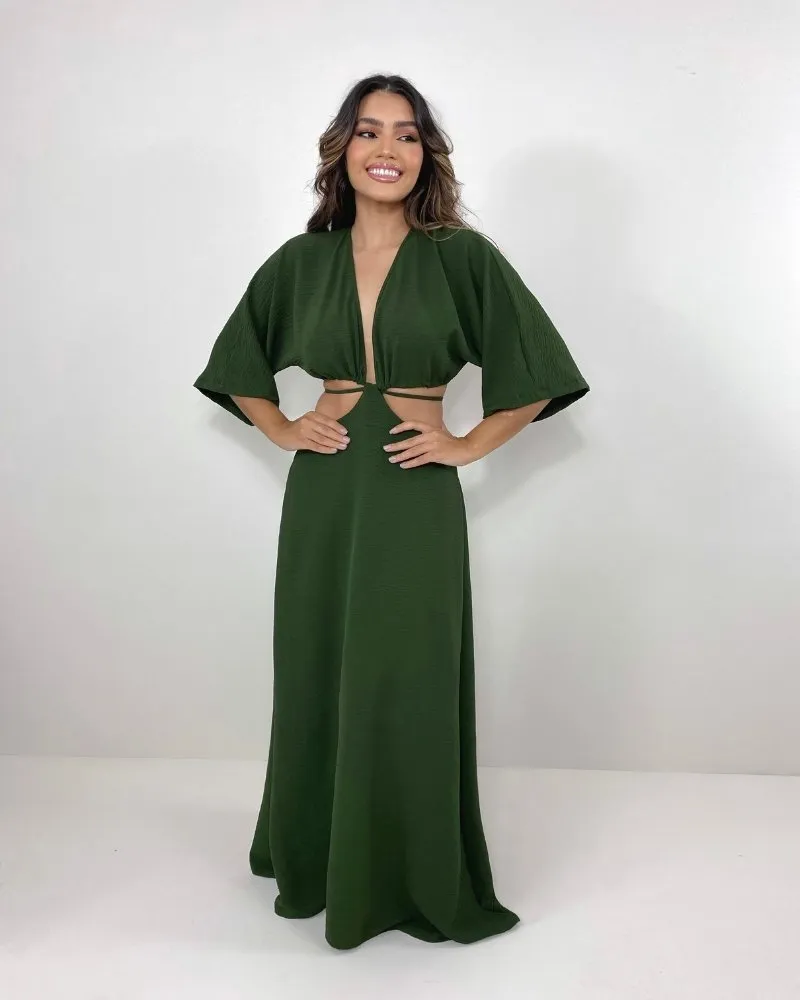 Vestido Cibele - Verde Militar