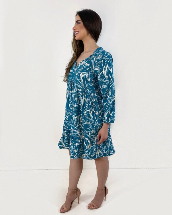 Bata Janine - Estampado Fundo Azul - Imagem 2