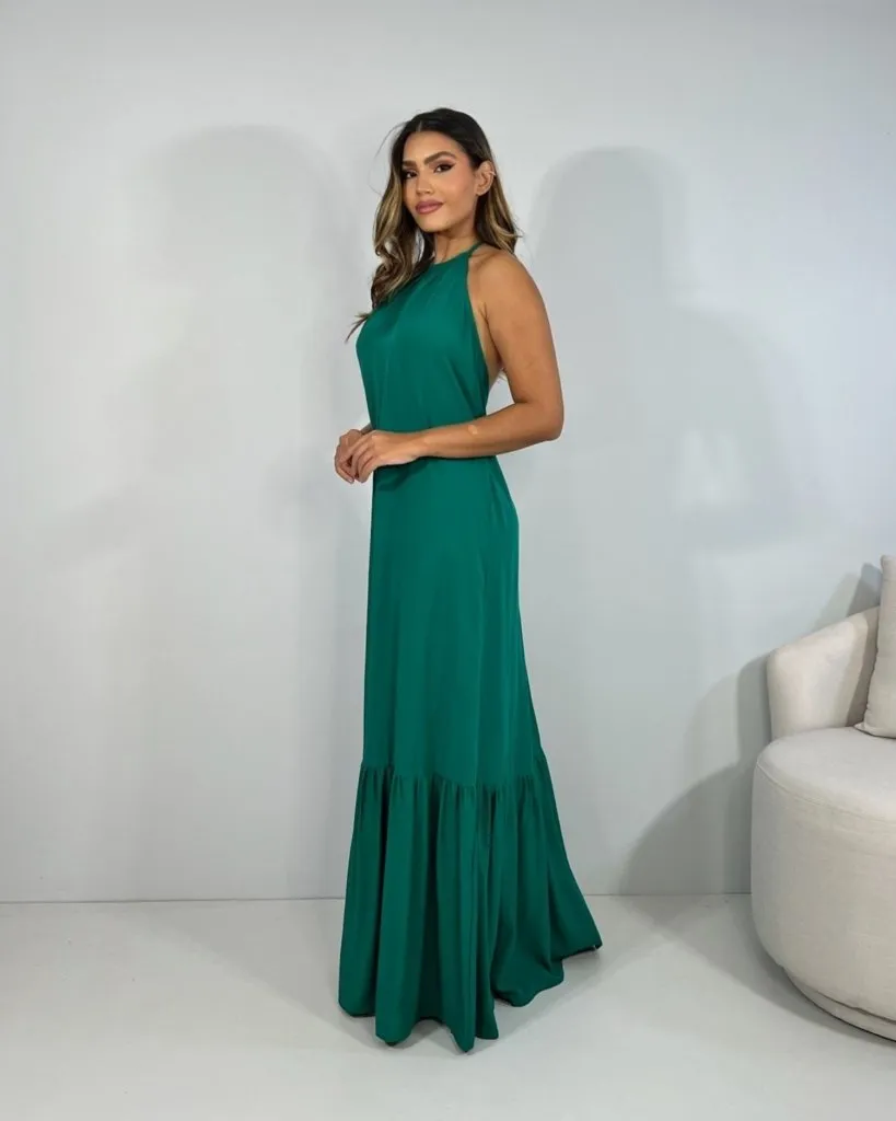Vestido Brenda - Verde Amazônia