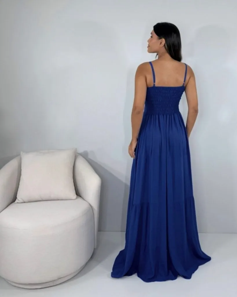 Vestido Camila - Azul Marinho, foto 2