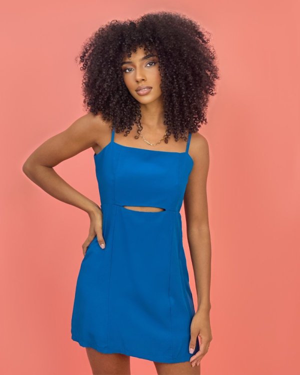 Vestido Naiane - Azul Petróleo
