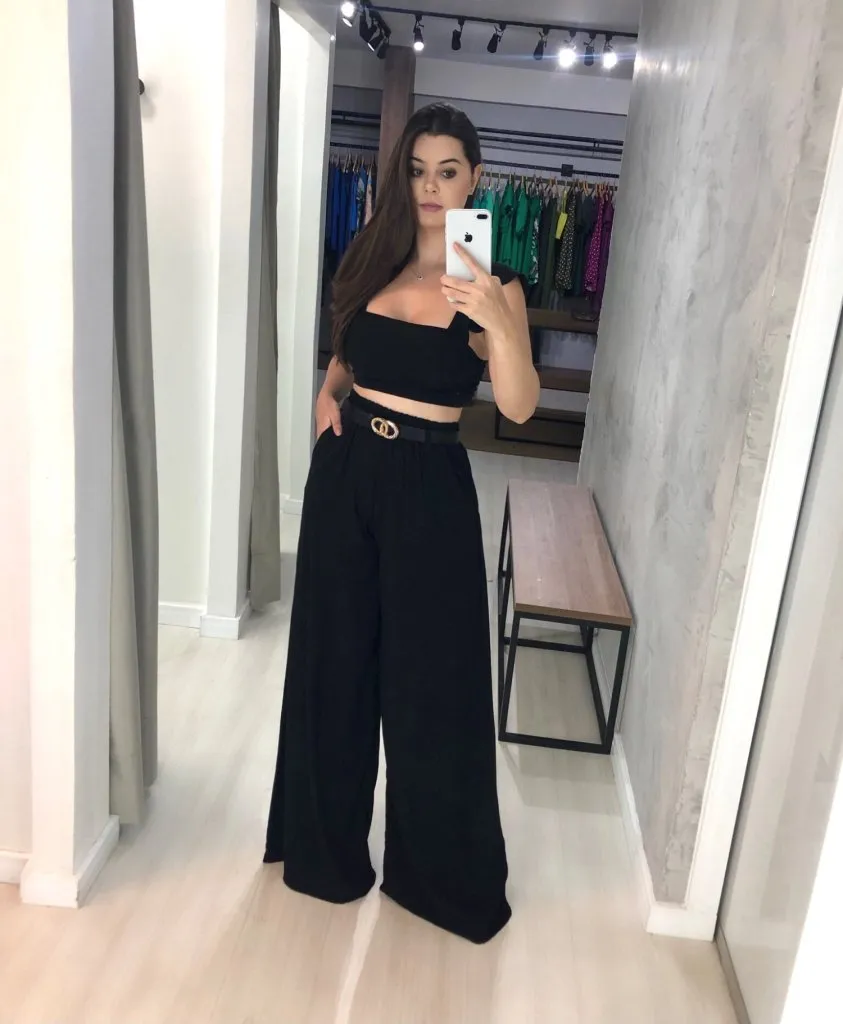 Conjunto Pantalona Samira - Preto