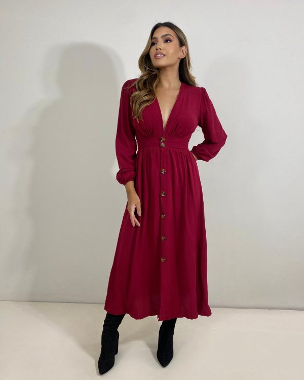 Vestido Clara - Marsala - Imagem 3