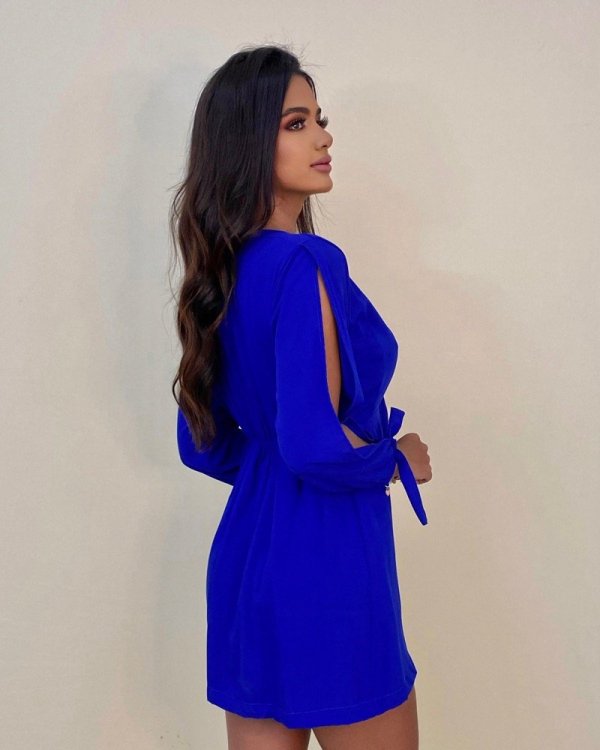 Vestido Marília - Azul Royal - Imagem 2